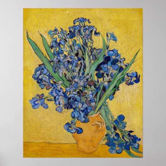 Vincent van Gogh - Vaas met irissen Poster (Voorkant)