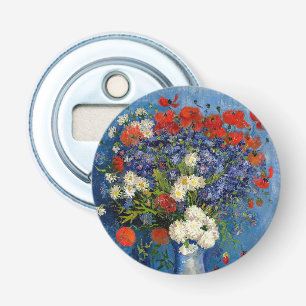 Vincent van Gogh - Vaas met korenbloemen en klapro Button Flesopener