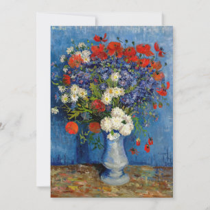 Vincent van Gogh - Vaas met korenbloemen en klapro Kaart