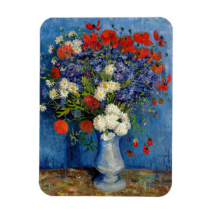Vincent van Gogh - Vaas met korenbloemen & klaproz Magneet