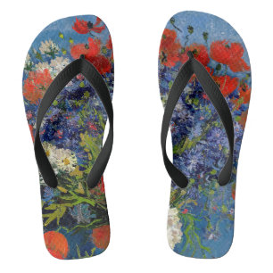 Vincent van Gogh - Vaas met korenbloemen & klaproz Teenslippers