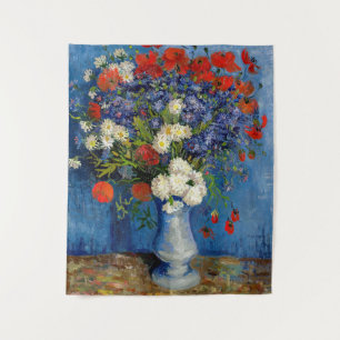 Vincent van Gogh - Vaas met korenbloemen & klaproz Wandkleed