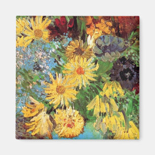 Vincent Van Gogh - Vaas met margrieten en anemoon Magneet