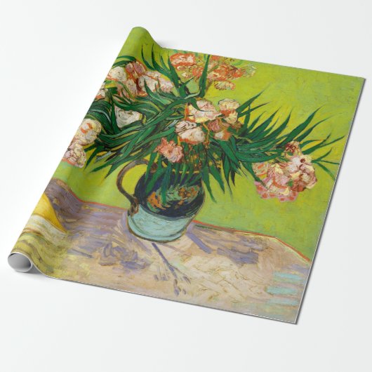 Vincent Van Gogh Vaas met Oleanders en Boeken Cadeaupapier (Uitgerold)