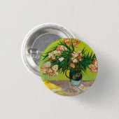 Vincent Van Gogh Vaas met Oleanders en Boeken Ronde Button 3,2 Cm (Voorkant /achterkant)