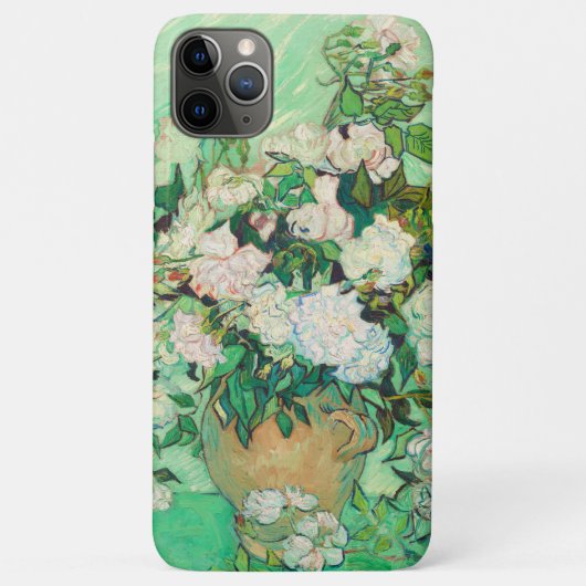 Vincent Van Gogh Vaas met Roze Rozen Fijne Kunst Case-Mate iPhone Case (Achterkant)
