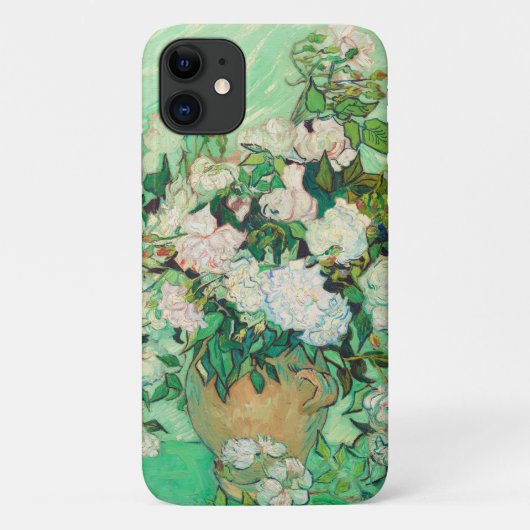 Vincent Van Gogh Vaas met Roze Rozen Fijne Kunst Case-Mate iPhone Case (Achterkant)