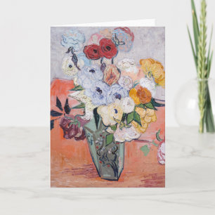 Vincent van Gogh - Vaas met rozen & anemoon Kaart