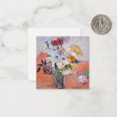 Vincent van Gogh - Vaas met rozen & anemoon Notitiekaartje (Voorkant / Achterkant in situ)
