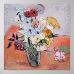 Vincent van Gogh - Vaas met rozen & anemoon Poster