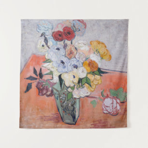 Vincent van Gogh - Vaas met rozen & anemoon Wandkleed