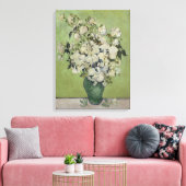 Vincent van Gogh, Vaas met Rozen, Rozen in de vaas Canvas Afdruk (Insitu (Woonkamer))