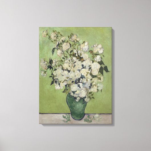 Vincent van Gogh, Vaas met Rozen, Rozen in de vaas Canvas Afdruk (Voorkant)