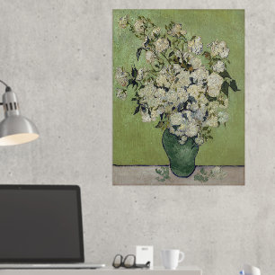 Vincent van Gogh, Vaas met Rozen, Rozen in de vaas Folie Afdrukken