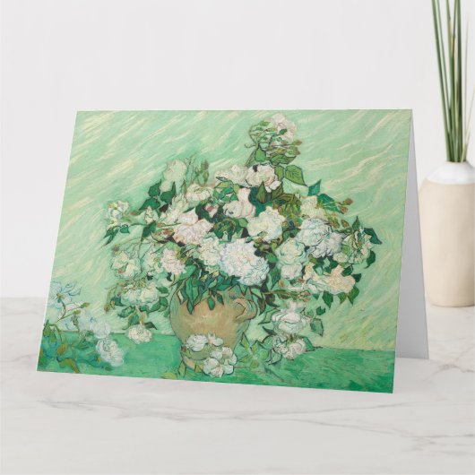 Vincent van Gogh, Vaas met Rozen, Rozen in de vaas Kaart (Voorkant)