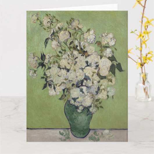Vincent van Gogh, Vaas met Rozen, Rozen in de vaas Kaart (Gele Bloem)