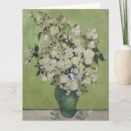 Vincent van Gogh, Vaas met Rozen, Rozen in de vaas Kaart (Voorkant)