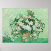 Vincent van Gogh, Vaas met Rozen, Rozen in de vaas Poster (Voorkant)