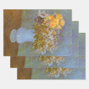 Vincent van Gogh Vaas met Sering, Margrieten, Anem Inpakpapier Vel