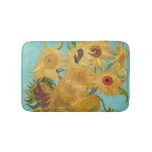 Vincent Van Gogh - Vaas met twaalf zonnebloemen Badmat