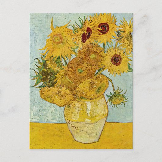 Vincent Van Gogh - Vaas met twaalf zonnebloemen Briefkaart (Voorkant)