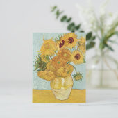 Vincent van Gogh Vaas met twaalf zonnebloemen Briefkaart (Staand voorkant)