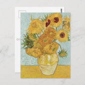 Vincent van Gogh Vaas met twaalf zonnebloemen Briefkaart (Voorkant / Achterkant)