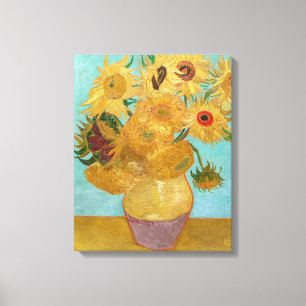 Vincent Van Gogh - Vaas met twaalf zonnebloemen Canvas Afdruk