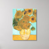 Vincent van Gogh - Vaas met twaalf zonnebloemen Canvas Afdruk (Voorkant)