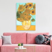 Vincent van Gogh - Vaas met twaalf zonnebloemen Canvas Afdruk (Insitu (Woonkamer))