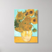 Vincent van Gogh - Vaas met twaalf zonnebloemen Canvas Afdruk (Voorkant)