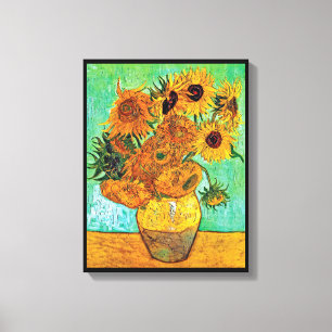 Vincent Van Gogh - Vaas met twaalf zonnebloemen Canvas Afdruk