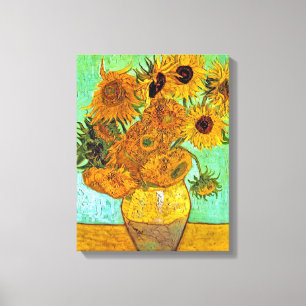 Vincent Van Gogh - Vaas met twaalf zonnebloemen Canvas Afdruk