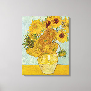 Vincent Van Gogh - Vaas met twaalf zonnebloemen Canvas Afdruk