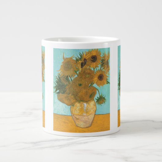 Vincent van Gogh - Vaas met twaalf zonnebloemen Grote Koffiekop (Voorkant)