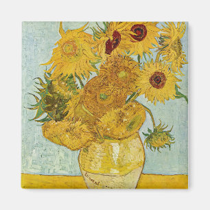 Vincent Van Gogh - Vaas met twaalf zonnebloemen Magneet