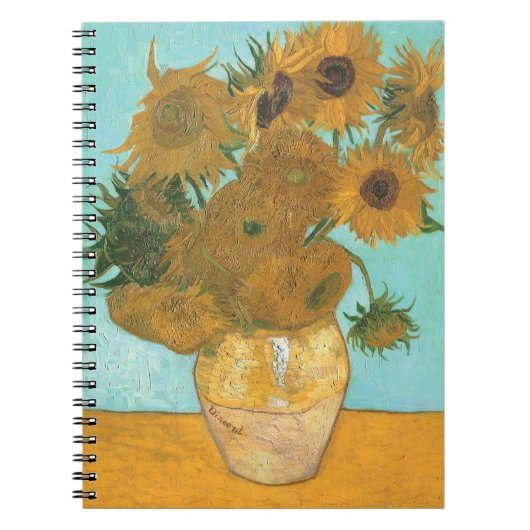 Vincent van Gogh - Vaas met twaalf zonnebloemen Notitieboek (Voorkant)