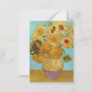 Vincent Van Gogh - Vaas met twaalf zonnebloemen Notitiekaartje