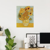 Vincent van Gogh Vaas met twaalf zonnebloemen Poster (Thuiskantoor)