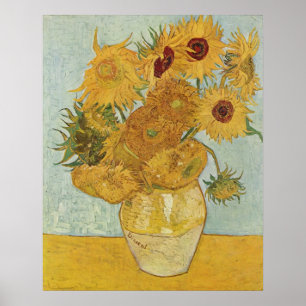 Vincent van Gogh Vaas met twaalf zonnebloemen Poster