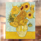 Vincent Van Gogh - Vaas met twaalf zonnebloemen Raamsticker (Vel 2)