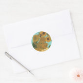 Vincent van Gogh - Vaas met twaalf zonnebloemen Ronde Sticker (Envelop)