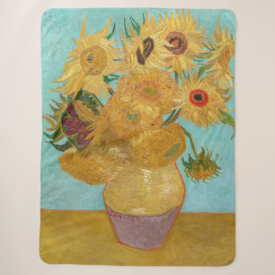 Vincent Van Gogh - Vaas met twaalf zonnebloemen Sherpa Deken
