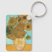 Vincent van Gogh - Vaas met twaalf zonnebloemen Sleutelhanger (Achterkant)