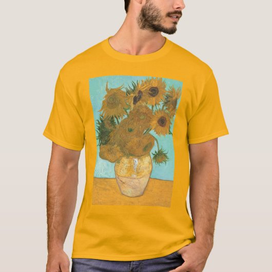 Vincent van Gogh - Vaas met twaalf zonnebloemen T-shirt (Voorkant)