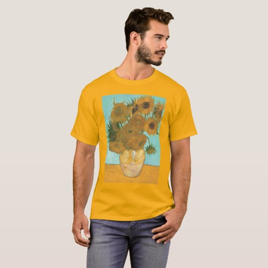Vincent van Gogh - Vaas met twaalf zonnebloemen T-shirt (Voorkant volledig)