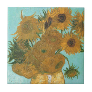 Vincent van Gogh - Vaas met twaalf zonnebloemen Tegeltje