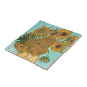 Vincent van Gogh - Vaas met twaalf zonnebloemen Tegeltje (Zijkant)