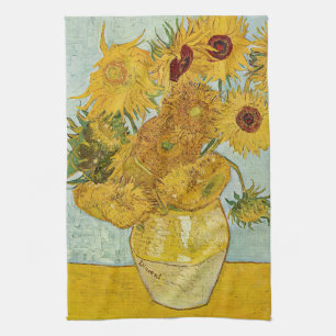 Vincent Van Gogh - Vaas met twaalf zonnebloemen Theedoek