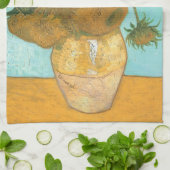 Vincent van Gogh - Vaas met twaalf zonnebloemen Theedoek (Gevouwen)